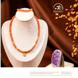  Vòng Cổ Đá Mặt Trời 7mm 4A Phối Charm MDC 12 Con Giáp Vòng Xoay Đính Đá 