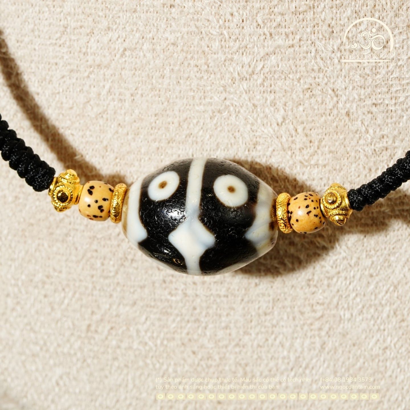  Vòng Cổ Dzi 8 Mắt Phối Charm 