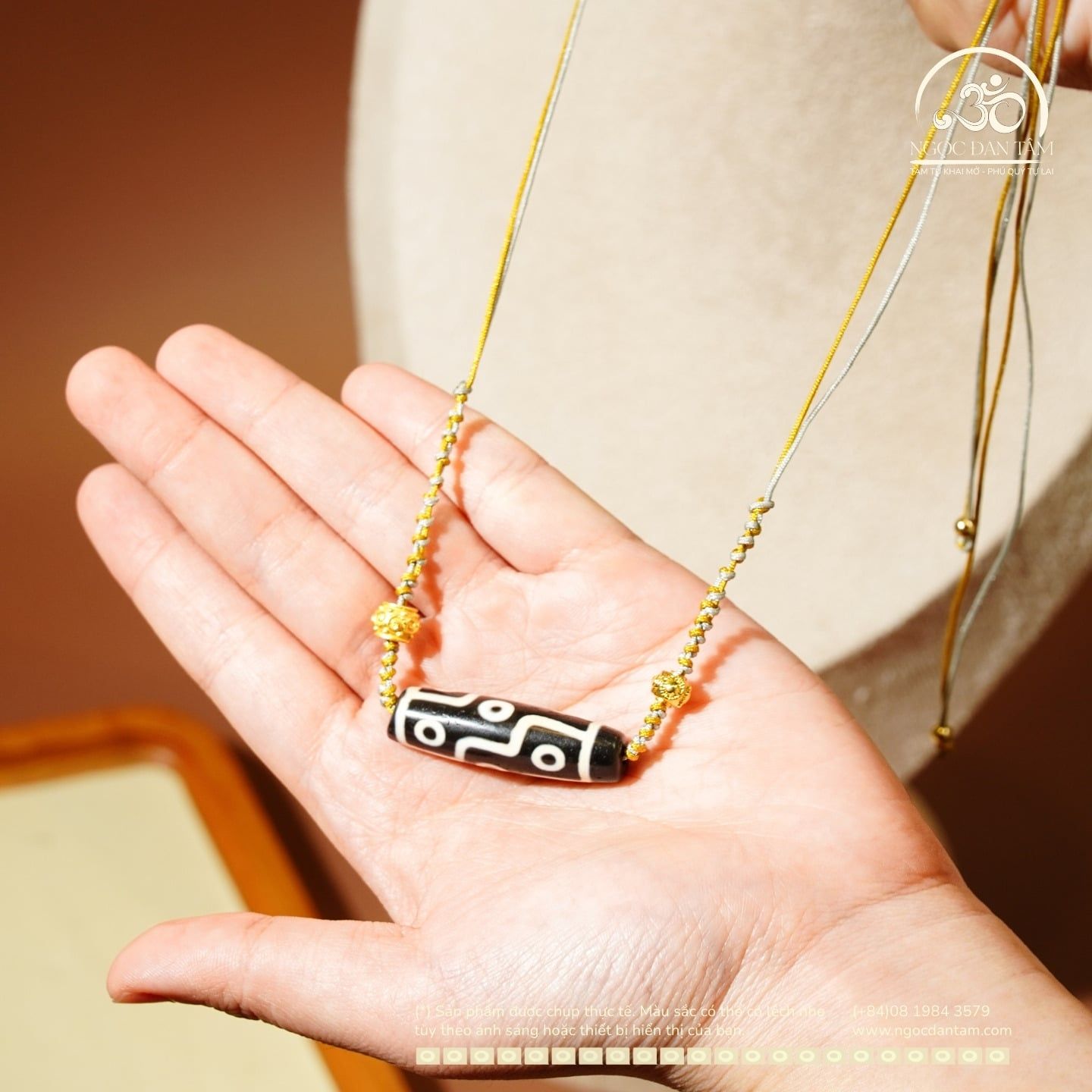  Vòng Cổ Dzi 9 Mắt Phối 