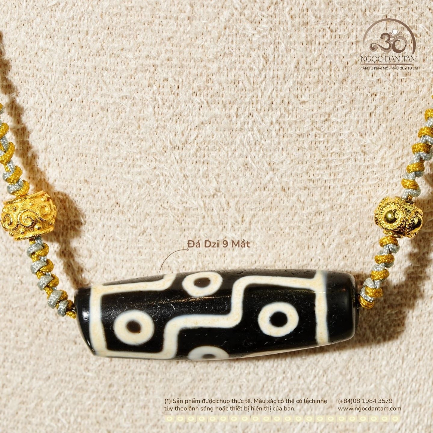  Vòng Cổ Dzi 9 Mắt Phối 