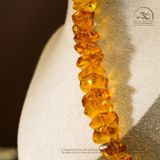  Vòng Cổ Hổ Phách Cognac Cắt Giác 87gram 