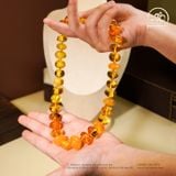  Vòng Cổ Hổ Phách Cognac 15x20mm 67gram 