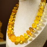  Vòng Cổ Hổ Phách Cognac 15x20mm 67gram 