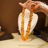  Vòng Cổ Hổ Phách Cognac Cắt Giác 87gram 