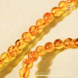  Vòng Cổ Hổ Phách Cognac Hoa Bay 