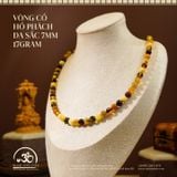  Vòng Cổ Hổ Phách Đa Sắc 7mm 17gram 