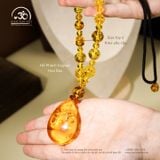  Vòng Cổ Hổ Phách Hoa Bay 30gram 