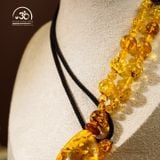  Vòng Cổ Hổ Phách Hoa Bay 30gram 