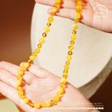  Vòng Cổ Hổ Phách Vàng Nắng Vô Định Hình 