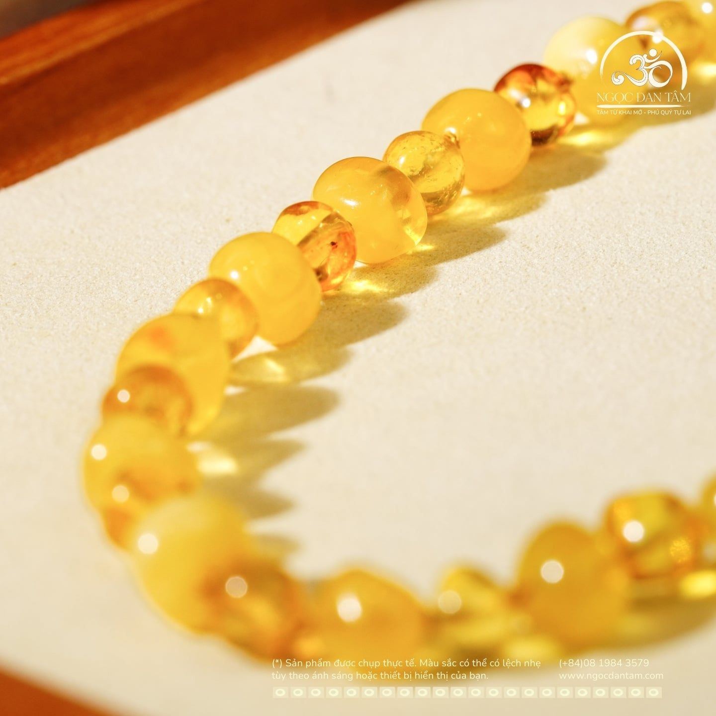  Vòng Cổ Hổ Phách Vàng Nắng Vô Định Hình 