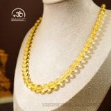  Vòng Cổ Hổ Phách Vàng Trong 16gram 