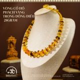  Vòng Cổ Hổ Phách Vàng Trong Đồng Điếu 28gram 