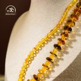  Vòng Cổ Hổ Phách Vàng Trong Đồng Điếu 28gram 