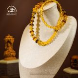  Vòng Cổ Hổ Phách Vàng Trong Đồng Điếu 28gram 