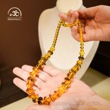  Vòng Cổ Hổ Phách Vàng Trong Đồng Điếu 28gram 