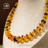  Vòng Cổ Hổ Phách Vàng Trong Đồng Điếu 28gram 