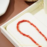  Vòng Cổ San Hô Nhật Nhỏ Khóa Dẹp 