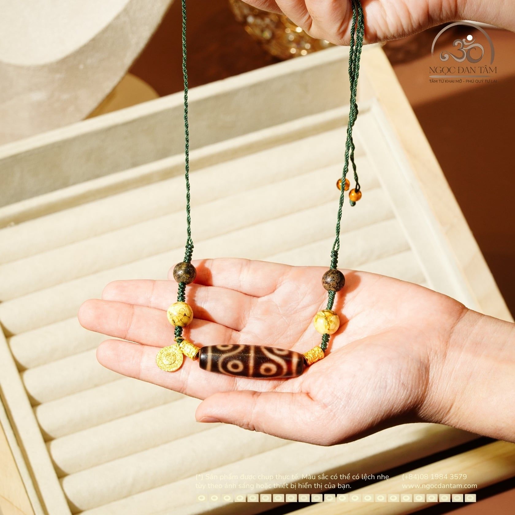  Vòng Cổ Dzi Sóng Nước 8 Mắt 