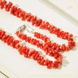  Vòng Cổ San Hô Nhật Lớn Khóa Dẹp 