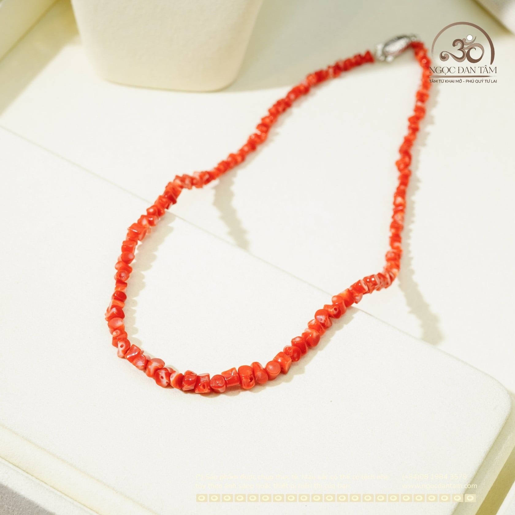  Vòng Cổ San Hô Nhật Nhỏ Khóa Dẹp 