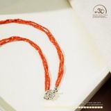  Vòng Cổ San Hô Nhật 3 Dây 