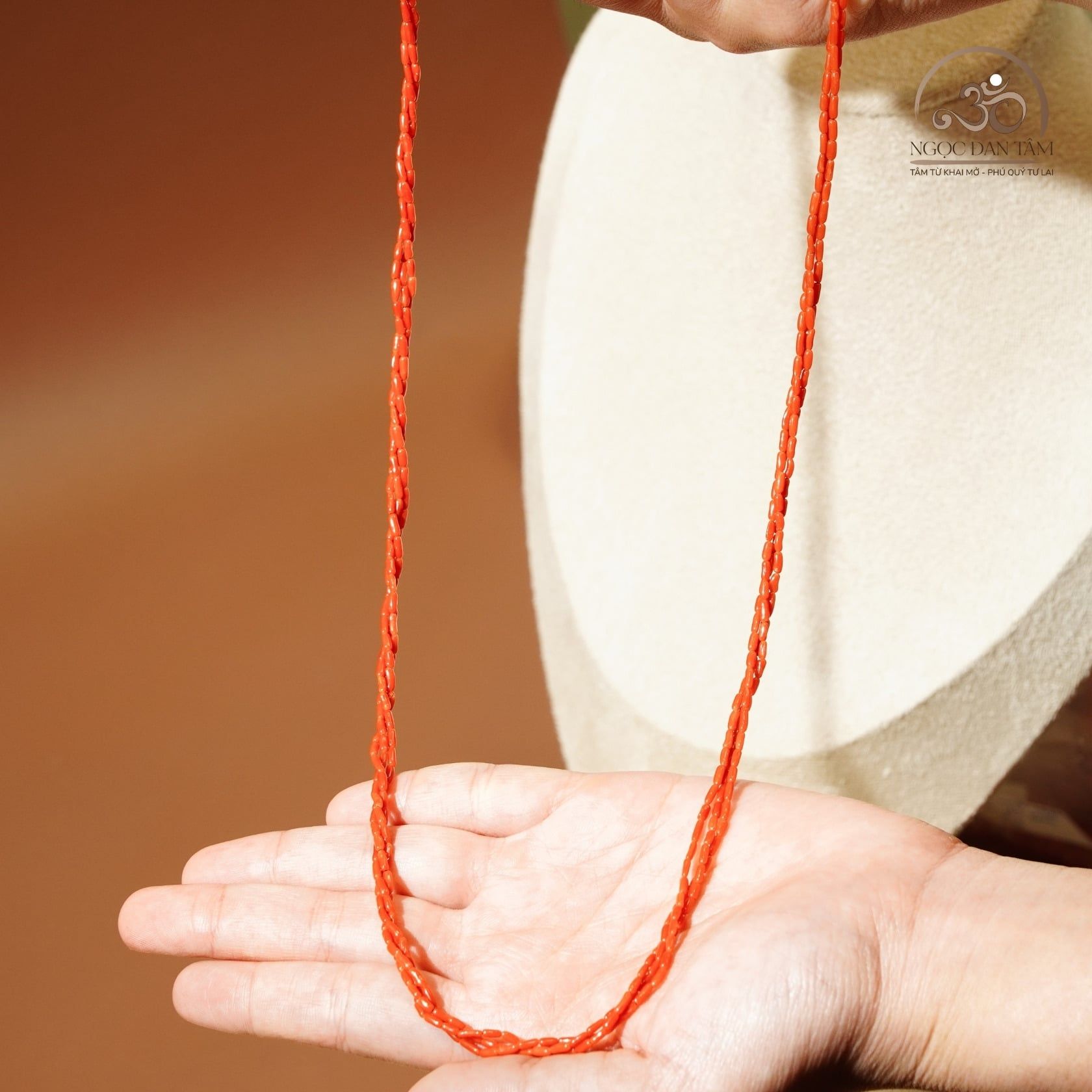  Vòng Cổ San Hô Nhật 3 Dây 