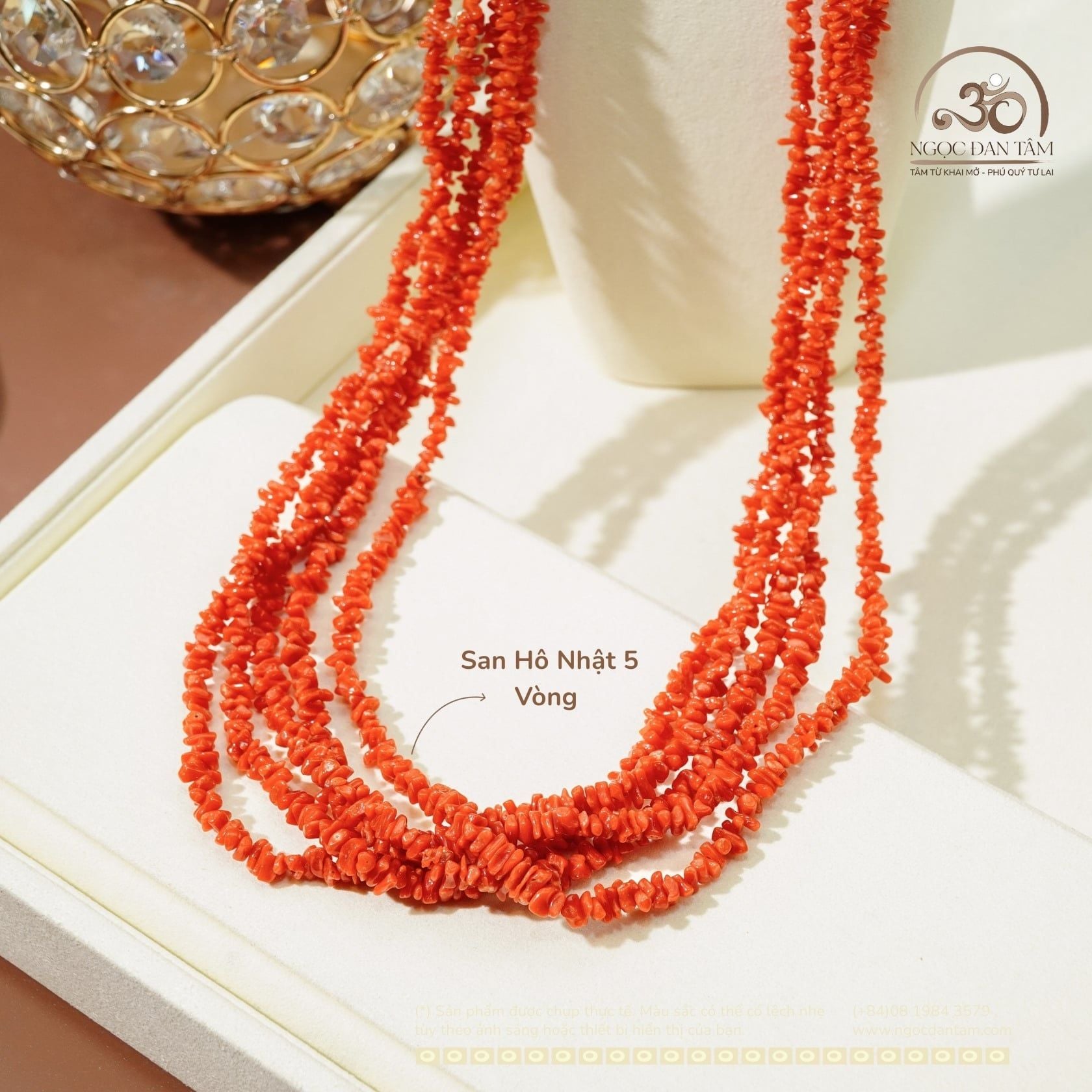  Vòng Cổ San Hô Nhật 5 Vòng 