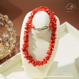  Vòng Cổ San Hô Nhật Lớn Khóa Dẹp 