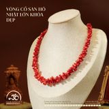 Vòng Cổ San Hô Nhật Lớn Khóa Dẹp 