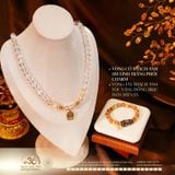  Vòng Cổ Đá Thạch Anh Ưu Linh Trắng Phối Charm Bùa Bình Anh 