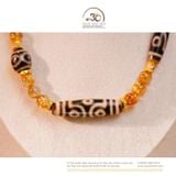  Bộ Trang Sức Thạch Anh Tóc Phối Đá Dzi + Charm Cao Cấp 