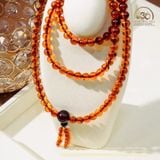  Vòng cổ Tràng Hạt Hổ Phách Cognac Đậm 
