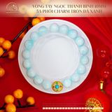  Vòng Tay Ngọc Thanh Bình 10mm 5A Phối Charm Tròn Đá Xanh 