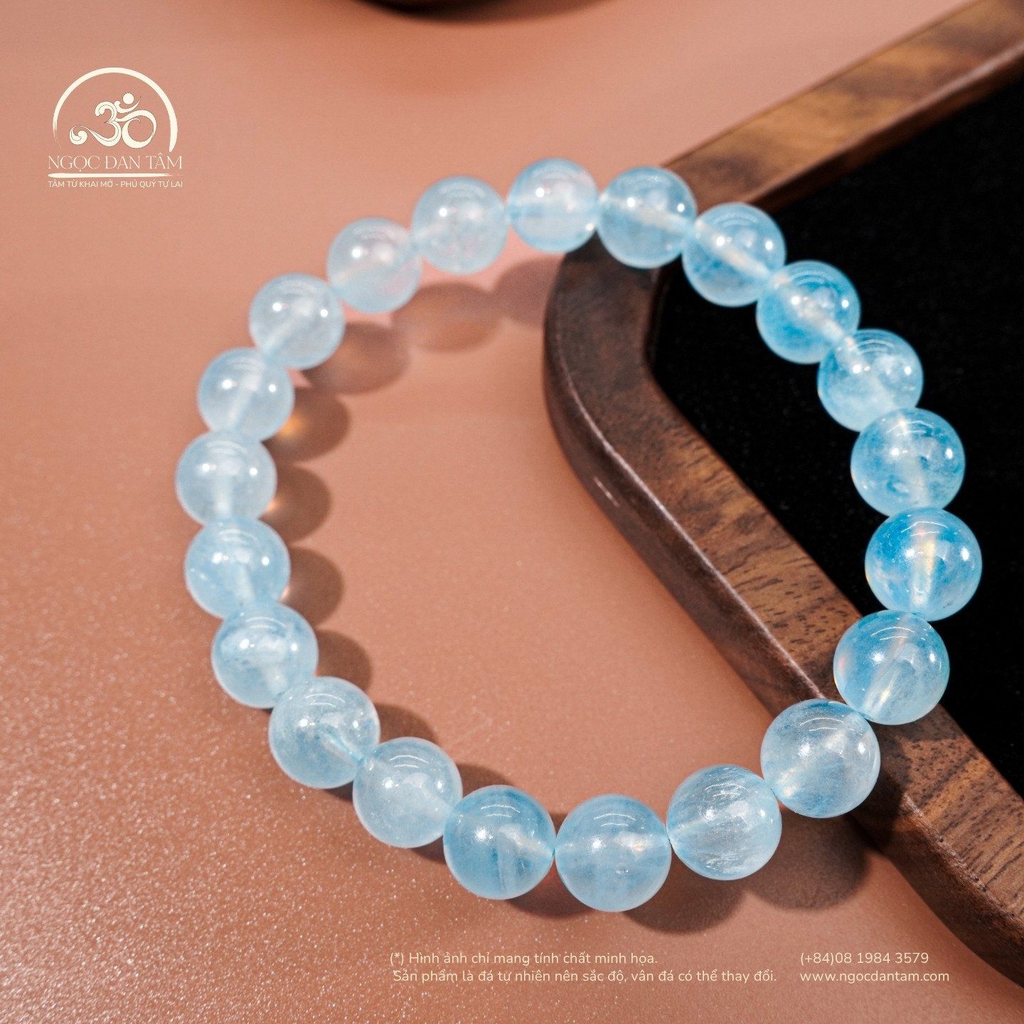  Vòng Tay Aquamarine 8-9mm 4A 