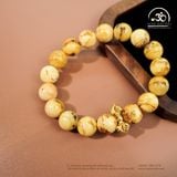  Vòng Tay Bạch Phách Rêu Phối Charm Chùy Kim Cang 16gram 