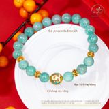  Vòng Tay Amazonite 8mm 2A Phối Charm Kho Báu 