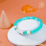  Vòng Tay Đá Amazonite 6mm 5A Phối Mặt Trăng 6mm 3A 