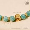  Vòng Tay Amazonite 6mm 2A Phối Charm Hoa Vuông 