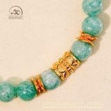  Vòng Tay Amazonite 6mm 2A Phối Charm 2 Đầu Sen 