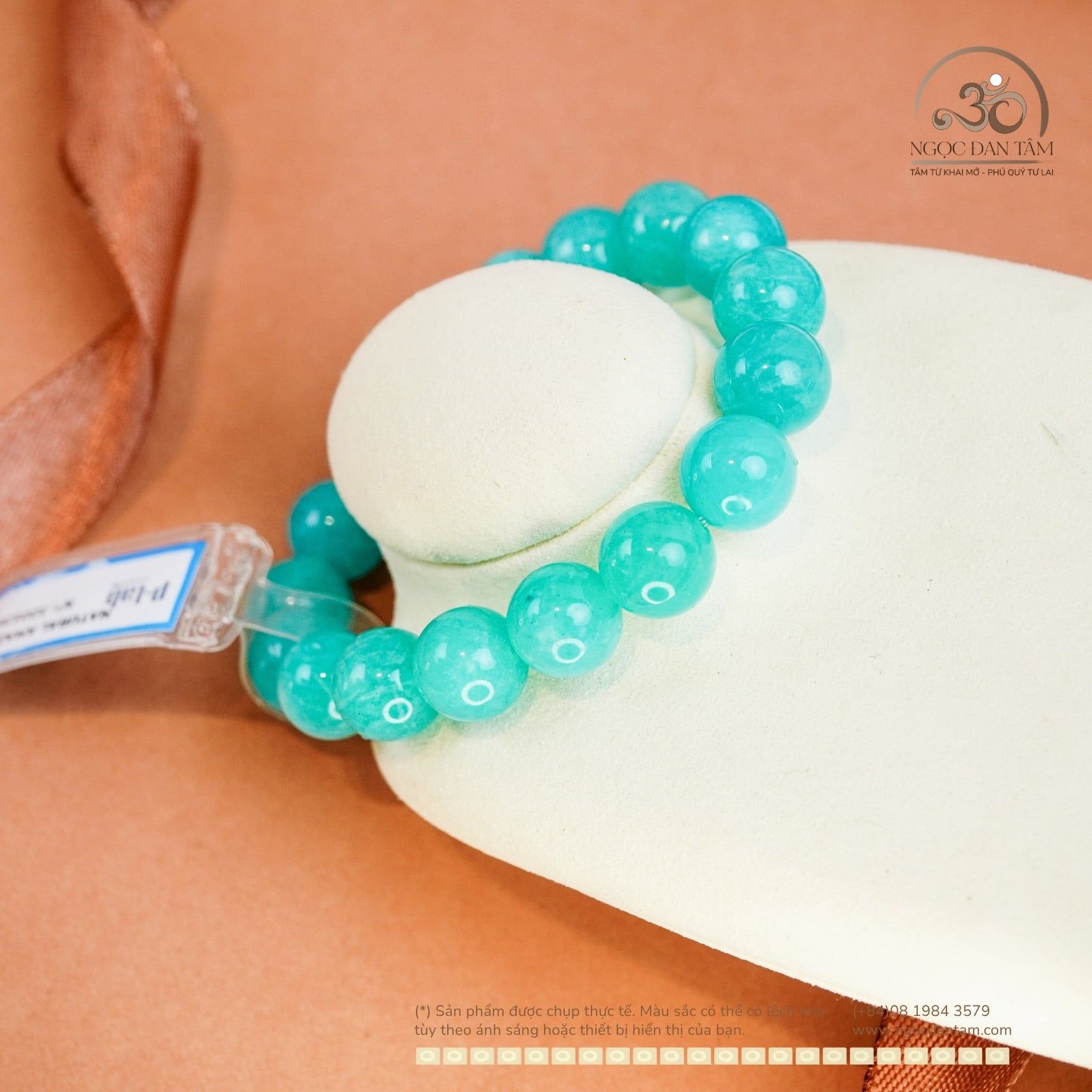  Vòng tay đá Amazonite 12mm 5A 