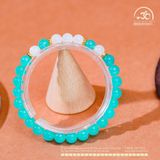  Vòng Tay Đá Amazonite 6mm 5A Phối Mặt Trăng 6mm 3A 