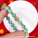  Vòng Tay Amazonite 8mm 2A Phối Charm Kho Báu 