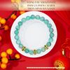 Vòng Tay Amazonite 8mm 2A Phối Charm Tròn Đính Đá Xanh