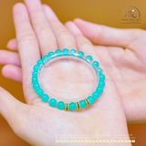  Vòng Tay Đá Amazonite 6mm 5A Phối Charm Vảy Rồng Đá Xanh 