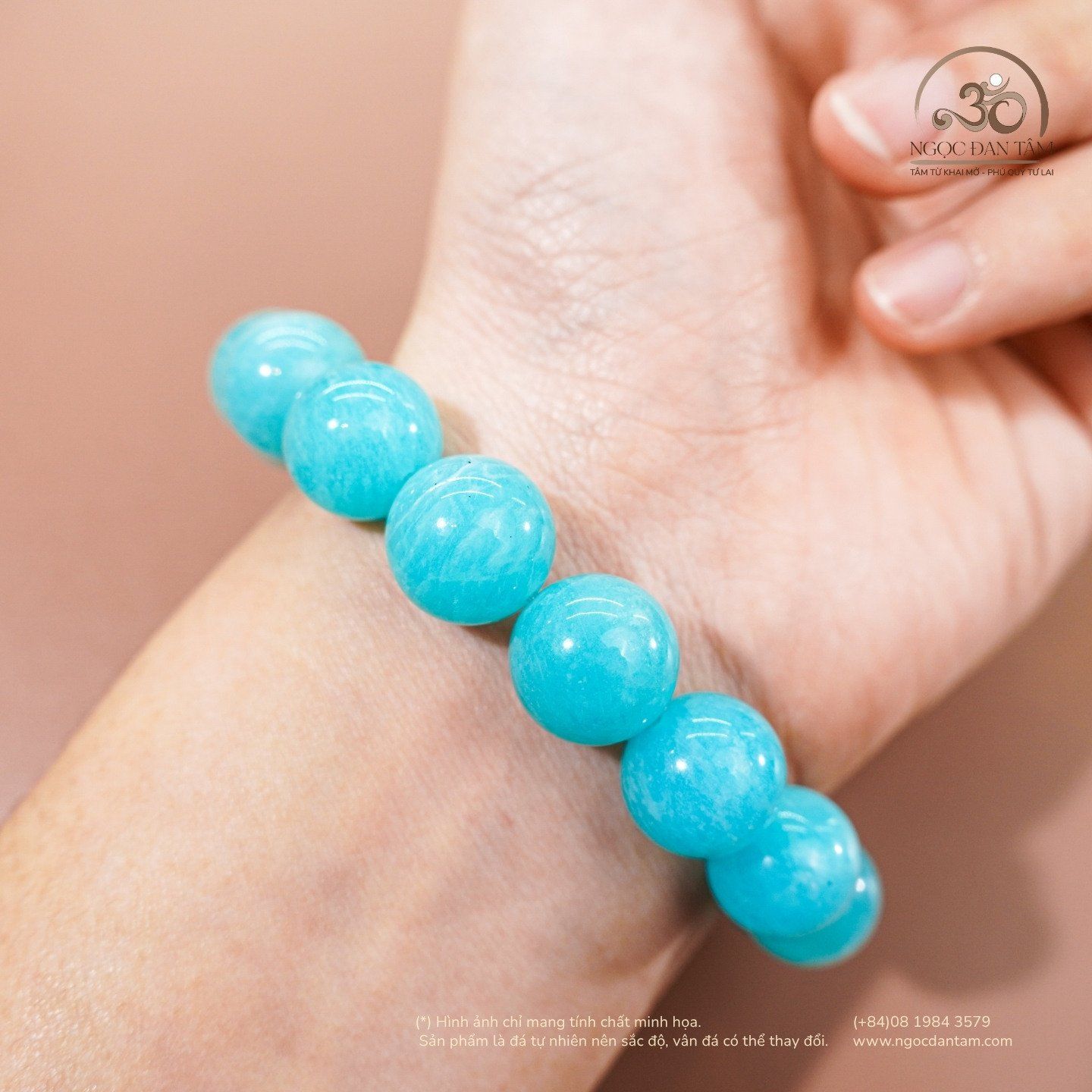  Vòng Tay Amazonite Vân Trắng 12mm 5A 