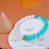  Vòng Tay Đá Amazonite 6mm 5A & Mặt Trăng 6mm 3A Phối Charm Vảy Rồng Đá Xanh 