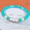  Vòng Tay Đá Amazonite 6mm 5A Phối Mặt Trăng 6mm 3A 