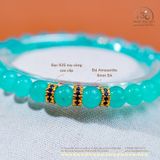  Vòng Tay Đá Amazonite 6mm 5A Phối Charm Vảy Rồng Đá Xanh 