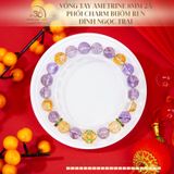  Vòng Tay Ametrine 8mm 2A Phối Charm Bướm Ren Đính Ngọc Trai 