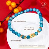  Vòng tay Apatite 6mm 2A Phối Charm Trụ 2 Màu 